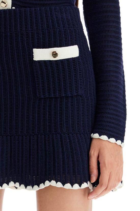  셀프 포트레이트 숏 스커트 PF24131SKBL BLUE - SELF PORTRAIT