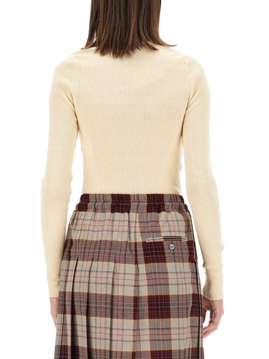 24FW 비비안웨스트우드 Bea 베아 크롭 V넥 가디건 1803004W WHITE - VIVIENNE WESTWOOD