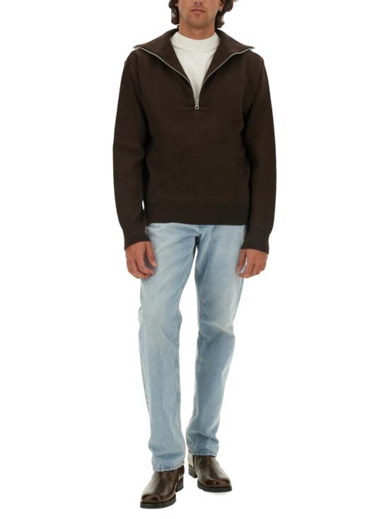 24FW 쿠레쥬 집업 니트 324MPU171 BROWN - COURREGES