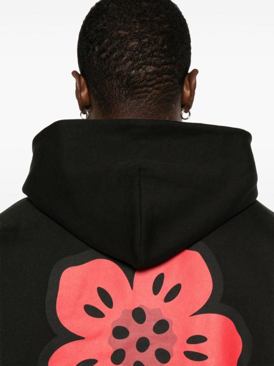 24FW 겐조 후드 티셔츠 FE65SW227 BLACK - KENZO