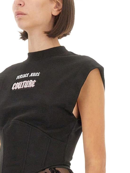  베르사체 반팔 티셔츠 77HAH611 BLACK - VERSACE