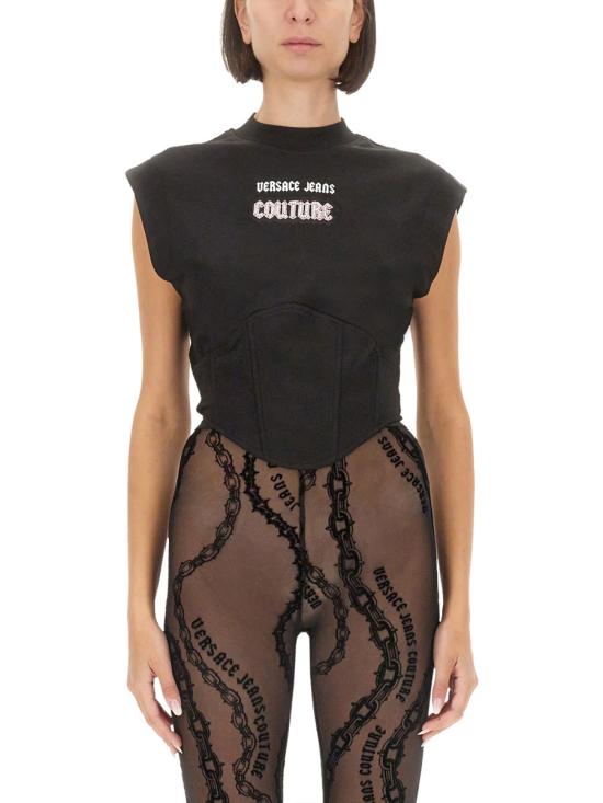  베르사체 반팔 티셔츠 77HAH611 BLACK