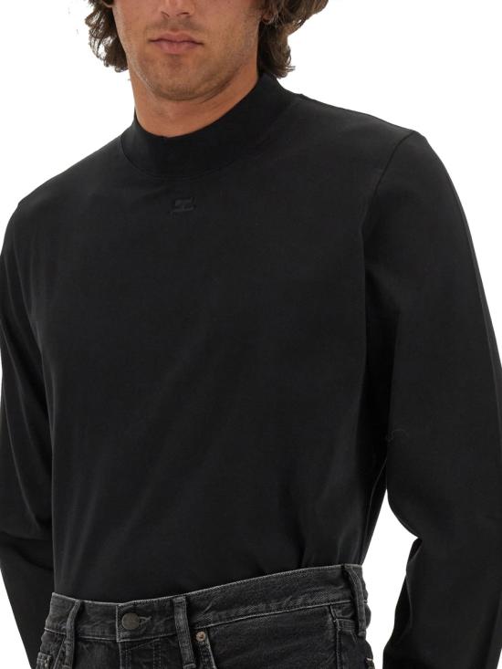  쿠레쥬 긴팔 티셔츠 324JTS152 BLACK - COURREGES
