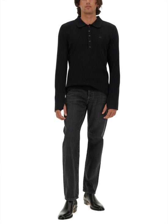  쿠레쥬 폴로 티셔츠 324MPO038 BLACK - COURREGES
