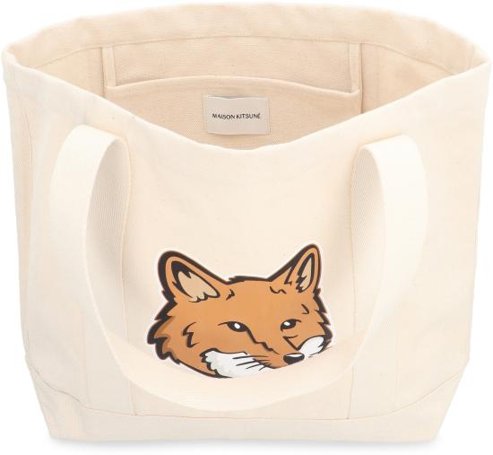  메종키츠네 폭스 헤드 토트백 LW05101WW0050 POWDER - MAISON KITSUNE