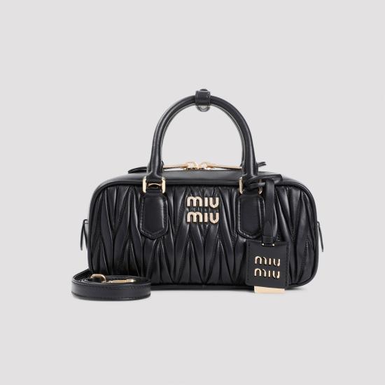 26SS 미우미우 토트백 5BB142VOONAN88 F0002 BLACK - MIU MIU