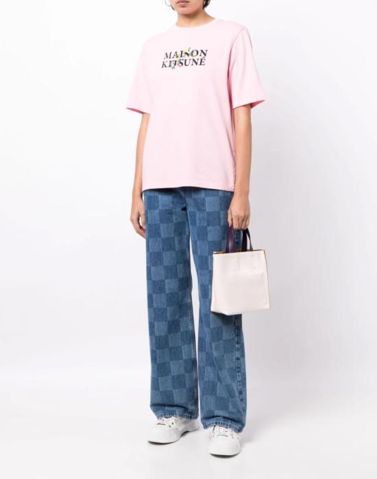  메종키츠네 반팔 티셔츠 LW00116KJ0119P603 PINK - MAISON KITSUNE