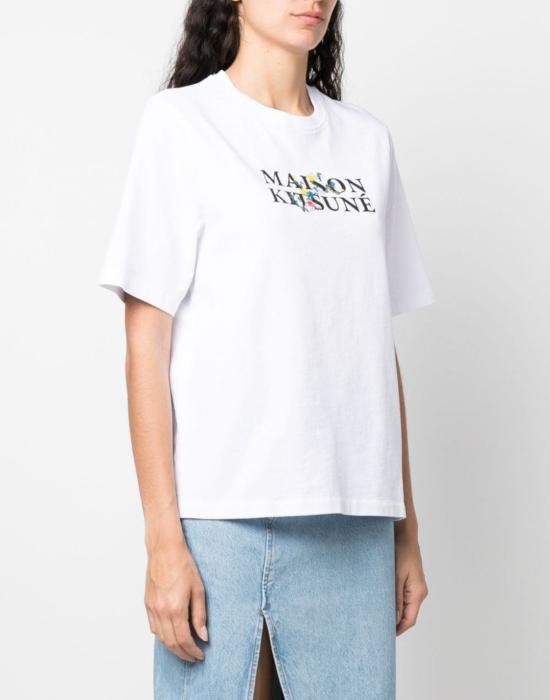  메종키츠네 반팔 티셔츠 LW00116KJ0119P100 WHITE - MAISON KITSUNE