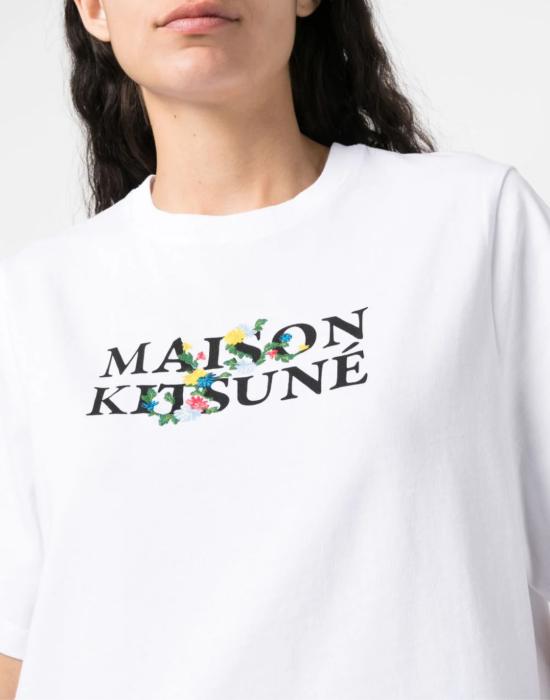  메종키츠네 반팔 티셔츠 LW00116KJ0119P100 WHITE - MAISON KITSUNE