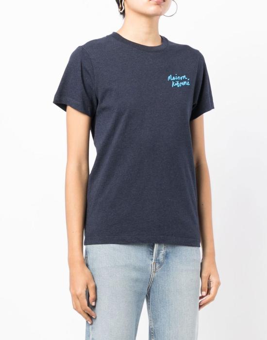  메종키츠네 반팔 티셔츠 IW00131KJ0035H481 BLUE - MAISON KITSUNE