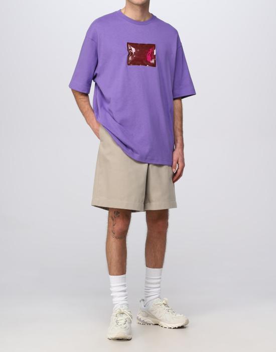  아크네 스튜디오 반팔 티셔츠 CL0184BRG104 PURPLE - ACNE STUDIOS
