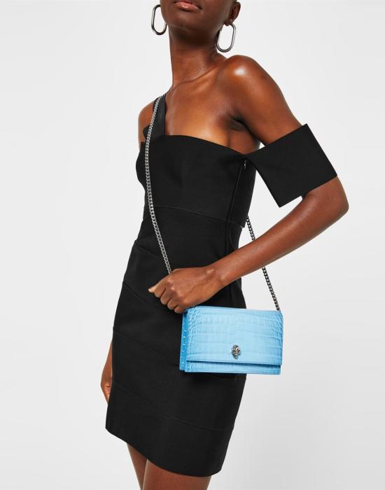 24FW 알렉산더 맥퀸 미디 원피스 720566Q1A4C1000 BLACK - ALEXANDER MCQUEEN