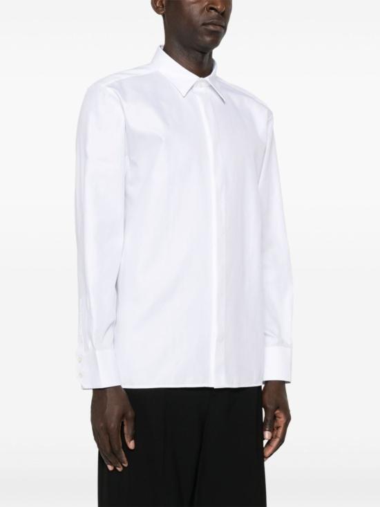  생로랑 긴팔 셔츠 795529Y1J11 9000 WHITE - SAINT LAURENT