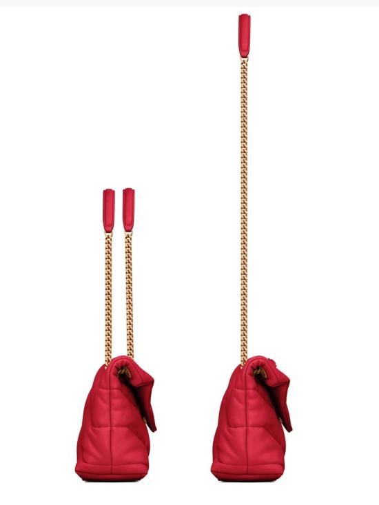  생로랑 루루 푸퍼 스몰 체인 백 5774761EL07 6937 RED - SAINT LAURENT