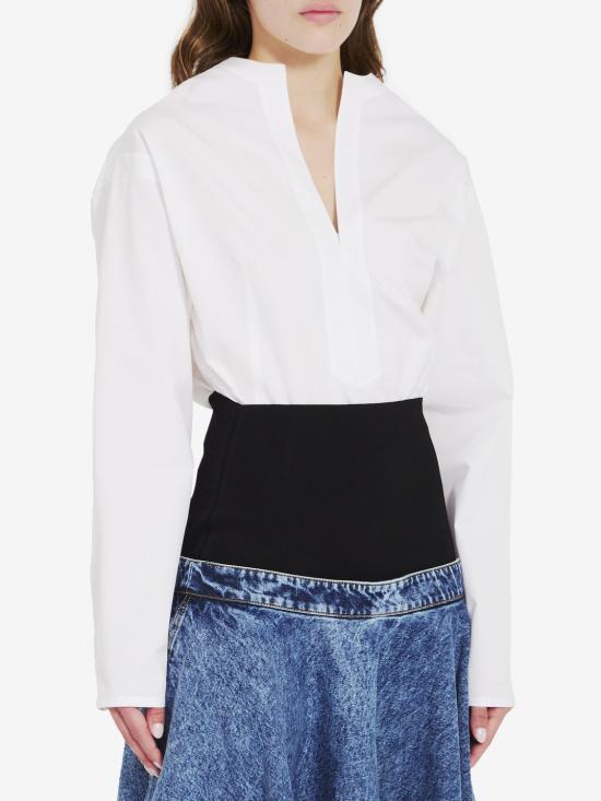  알라이아 바디수트 티셔츠 AA9C09536T611000 BLANC - ALAIA