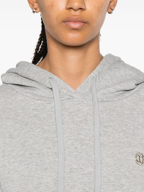  트윈셋 후드 티셔츠 242TP24900082M GRIGIO MEDIO - TWINSET