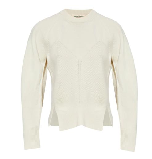 알렉산더 맥퀸 스웨터 798349Q1BAP9004 WHITE - ALEXANDER MCQUEEN