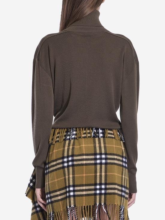 24FW 버버리 스플릿 터틀넥 라인 울 스웨터  8095114 A1336 GREEN - BURBERRY