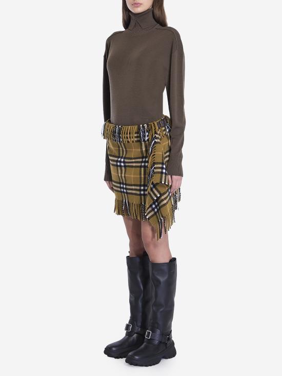 24FW 버버리 스플릿 터틀넥 라인 울 스웨터  8095114 A1336 GREEN - BURBERRY