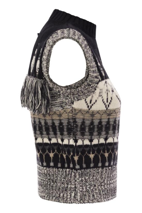 24FW 바니제 베스트 V32550 BURRONERO BLACK BUTTER - VANISÉ