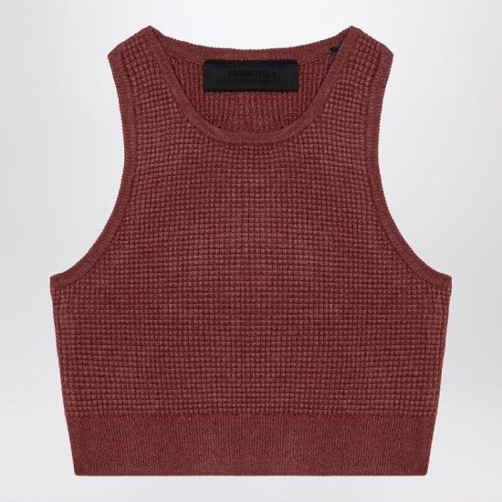  피어오브갓 민소매 티셔츠 192BT247226FW CR BURGUNDY