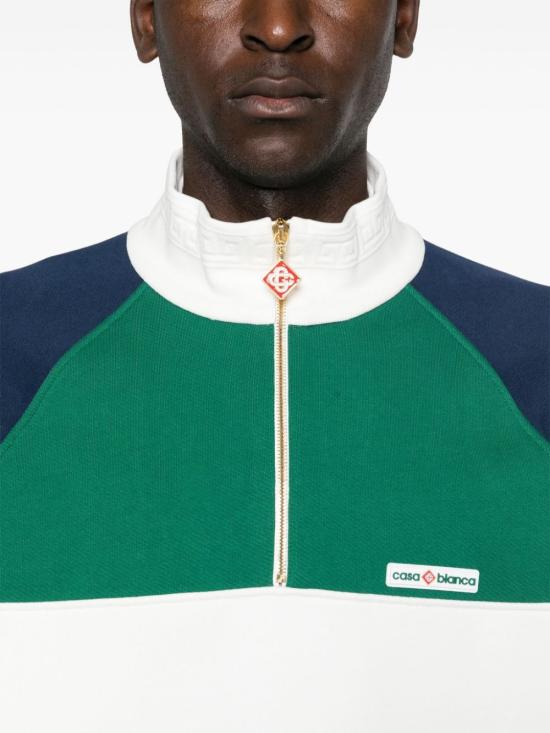 24FW 카사블랑카 스웨터 MF24JTP28801 GRENAVYWHT - CASABLANCA