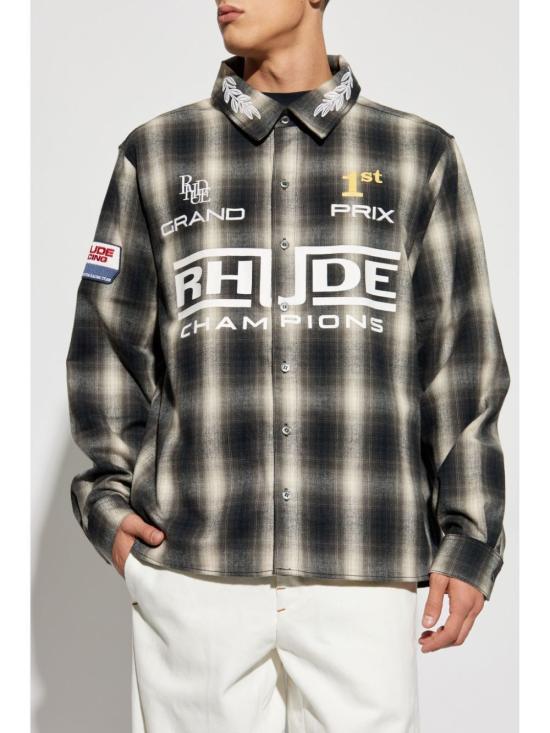 루드 긴팔 셔츠 RHPF24SR02320 BLACKGREY - RHUDE