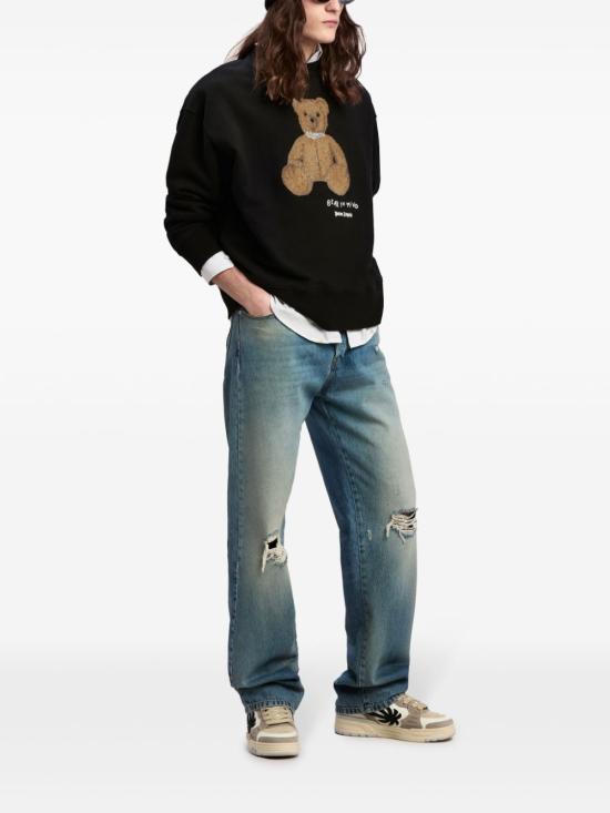 24FW 팜앤젤스 스웨터 PMBA026F24FLE011 1060 black - PALM ANGELS