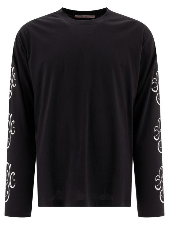 24FW 스톡홀름 서프보드 클럽 긴팔 티셔츠 U1000136BLACKWITHWHITEPRINT