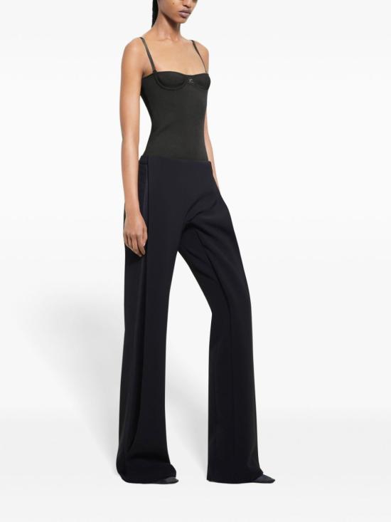  쿠레쥬 스트레이트 팬츠 424CPA276PL01599999 Black - COURREGES