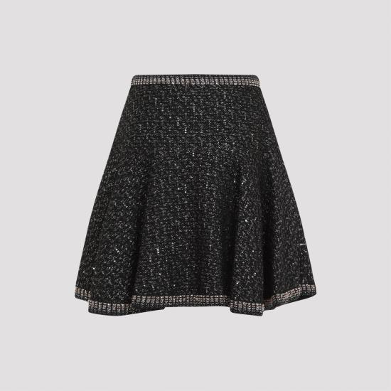 지암바티스타 발리 미디 스커트 24FWPVCA205409UBE 9999 BLACK - GIAMBATTISTA VALLI
