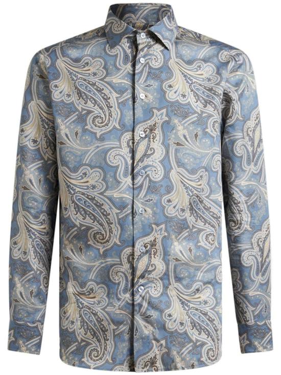  에트로 긴팔 셔츠 MRIB001599SA5D7X0880 PRINT ON PALE BLUE BASE