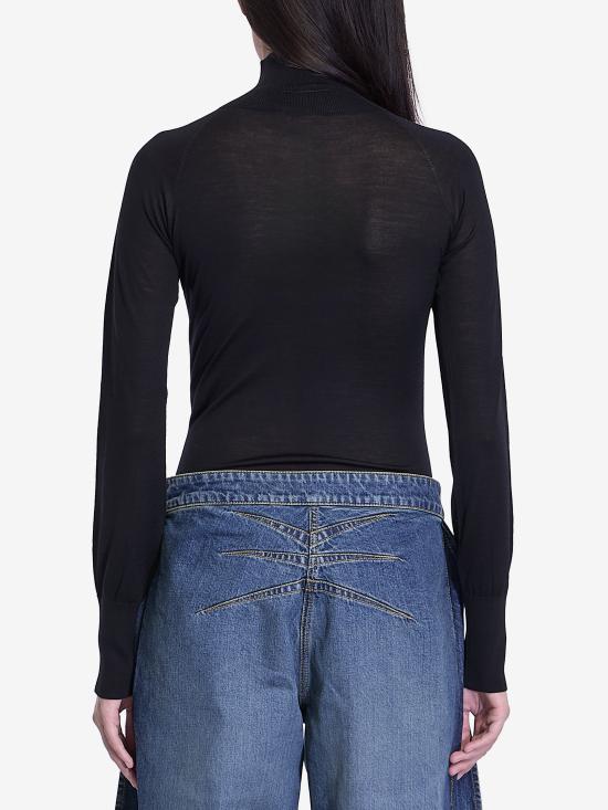 24FW 알라이아 바디수트 티셔츠 AA9B03026M894 995 BLACK - ALAIA