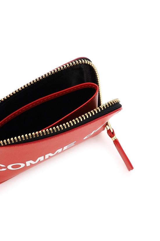 24FW 꼼데가르송 휴즈 로고 하프지퍼 반지갑 SA3100HL RED - COMME DES GARCONS