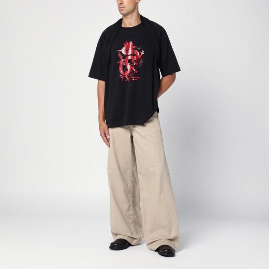 24FW 마틴로즈 반팔 티셔츠 646JE01001JCO BLK BLACK - MARTINE ROSE