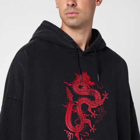 24FW 마틴로즈 후드 티셔츠 633JS01002JCO BLK BLACK - MARTINE ROSE