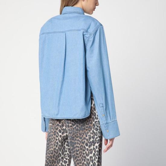  하프보이 셔츠 HFW241WSSL115 D02 BLUE - HALFBOY