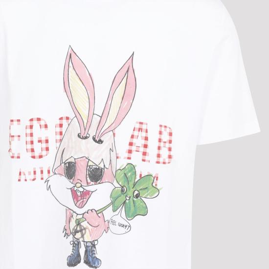  이곤랩 반팔 티셔츠 AW24TE001A OFF WHITE - EGONLAB