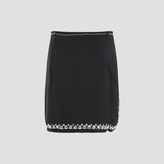  파코라반 미디 스커트 24HCJU008PO0336 P001 BLACK - PACO RABANNE