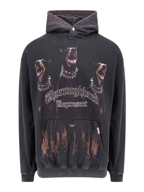 26SS 리프레젠트 후드 티셔츠 MLM41134003 Black