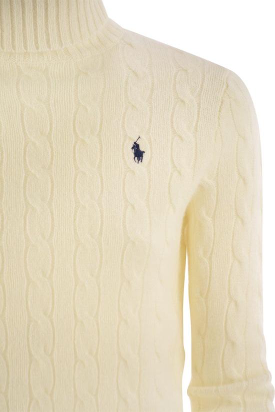 24FW 폴로 랄프로렌 울 캐시미어 케이블 니트 터틀넥  211888686 012 CREAM - POLO RALPH LAUREN