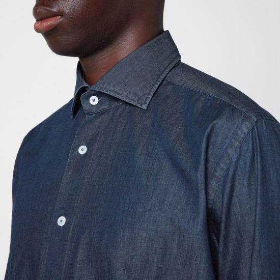 24FW 싸쿠스 긴팔 셔츠 MOP742ML11296 003 BLUE - XACUS