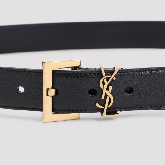  생로랑 모노그램 벨트 634440AAC8A 1000 BLACK - SAINT LAURENT