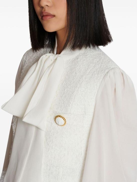 24FW 발망 자켓 DF1SD210MF180FA WHITE - BALMAIN