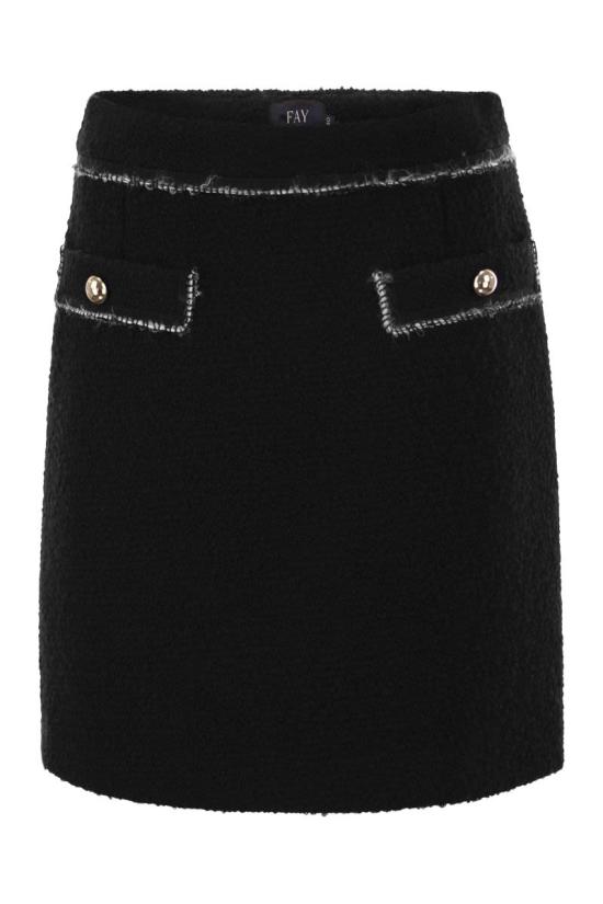  페이 미디 스커트 NXW90494700 B999 BLACK