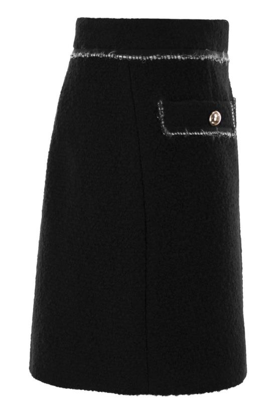 페이 미디 스커트 NXW90494700 B999 BLACK - FAY