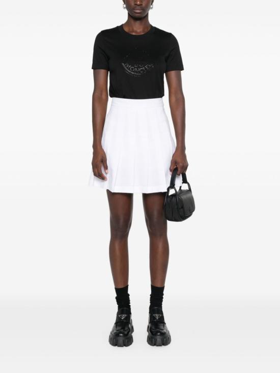 24FW 몽클레어 크리스탈 로고 티셔츠 8C00017829FB999 Black - MONCLER