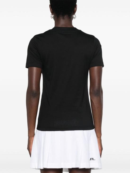 24FW 몽클레어 크리스탈 로고 티셔츠 8C00017829FB999 Black - MONCLER