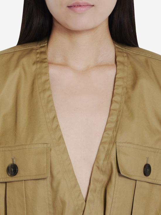  생로랑 트윌 코튼 드레스 790089Y3A99 2611 NUDE NEUTRALS - SAINT LAURENT