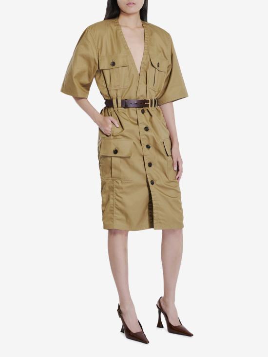  생로랑 트윌 코튼 드레스 790089Y3A99 2611 NUDE NEUTRALS - SAINT LAURENT